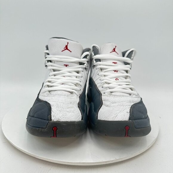 Nike Air Jordan 12 Retro Men Size 10.5 130690-160 White Dark Grey Training Shoes - Picture 2 of 11
